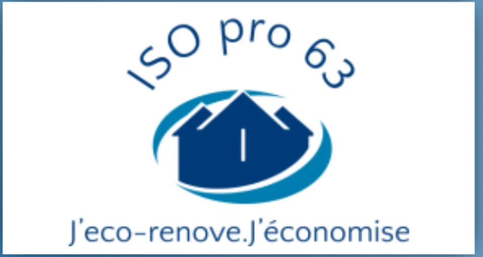 logo IsoPro63-spécialiste en isolation et rénovation-artisan du batiment-isolation thermique-construction-renovation-travaux peinture-carrelage-enduit décoratif-Thiers